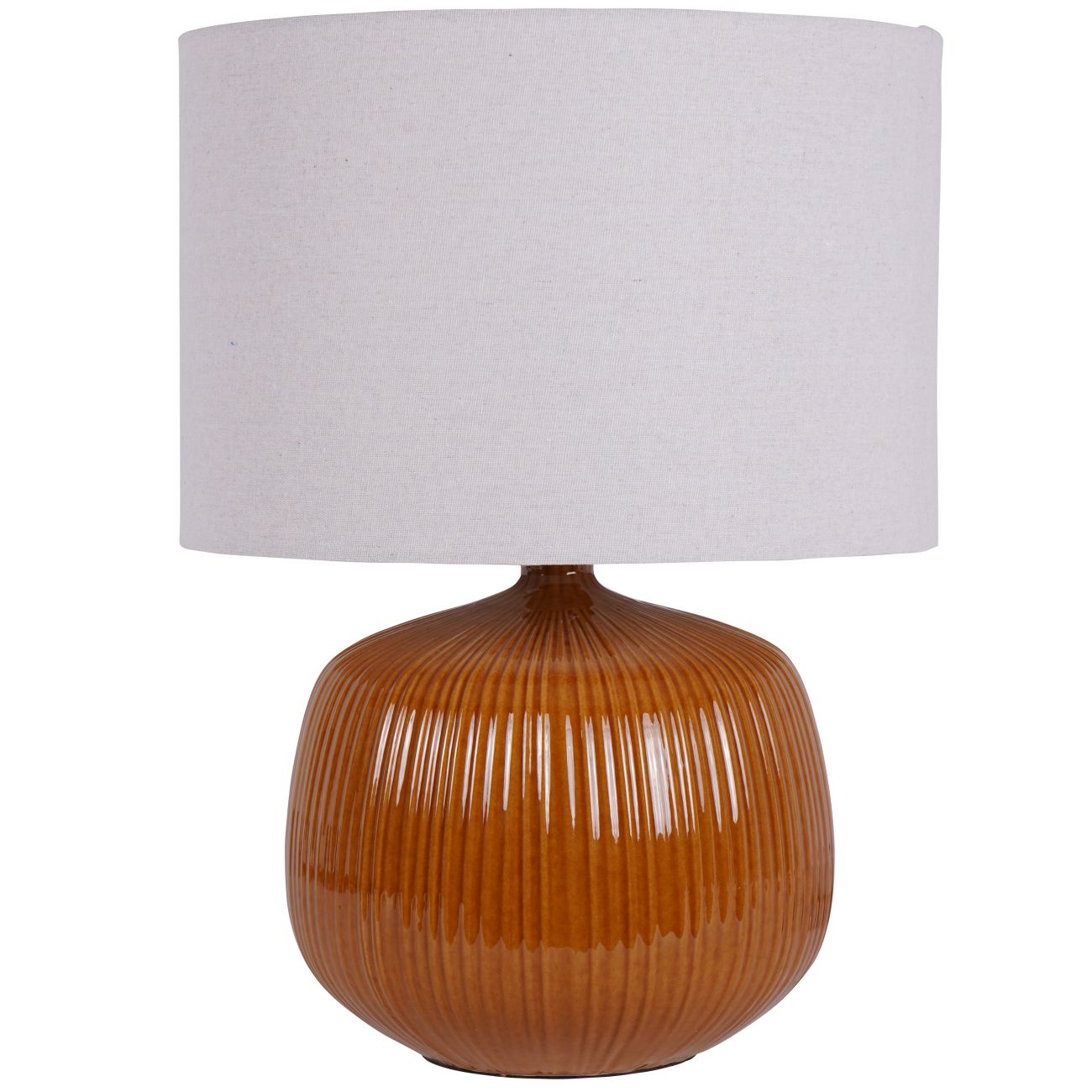 Bruno Ceramic Burnt Ochre Orange Table Lamp